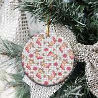 Gray Paniolo Palaka Hawaiian Cowgirl Christmas Ceramic Ornament - Polynesian Pride