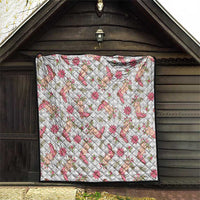 Gray Paniolo Palaka Hawaiian Cowgirl Christmas Quilt - Polynesian Pride
