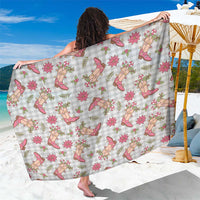 Gray Paniolo Palaka Hawaiian Cowgirl Christmas Sarong - Polynesian Pride
