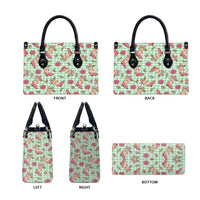Green Paniolo Palaka Hawaiian Cowgirl Christmas Leather Bag - Polynesian Pride