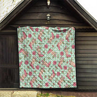 Green Paniolo Palaka Hawaiian Cowgirl Christmas Quilt LT9 - Polynesian Pride