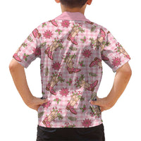 Pink Paniolo Palaka Hawaiian Cowgirl Christmas Family Matching Tank Maxi Dress and Hawaiian Shirt LT9 - Polynesian Pride