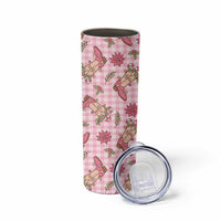 Pink Paniolo Palaka Hawaiian Cowgirl Christmas Skinny Tumbler LT9 - Polynesian Pride