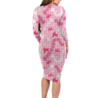 Paniolo Palaka Hawaiian Cowgirl Family Matching Long Sleeve Bodycon Dress and Hawaiian Shirt LT9 - Polynesian Pride