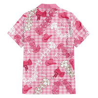 Paniolo Palaka Hawaiian Cowgirl Family Matching Off The Shoulder Long Sleeve Dress and Hawaiian Shirt LT9 - Polynesian Pride