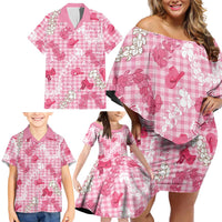 Paniolo Palaka Hawaiian Cowgirl Family Matching Off Shoulder Short Dress and Hawaiian Shirt LT9 - Polynesian Pride