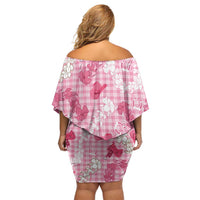 Paniolo Palaka Hawaiian Cowgirl Off Shoulder Short Dress - Polynesian Pride