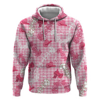 Paniolo Palaka Hawaiian Cowgirl Zip Hoodie LT9 Pullover Hoodie Pink - Polynesian Pride