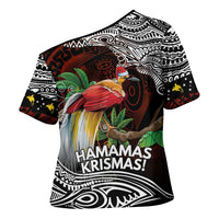Papua New Guinea Christmas Cross Shoulder Shirt - Polynesian Pride