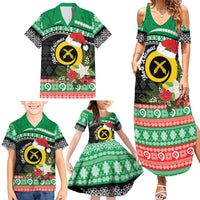 Vanuatu Pig's Tusk Meri Krismas! Family Matching Summer Maxi Dress and Hawaiian Shirt Vanuatuan Sand Drawing Pattern LT9 - Polynesian Pride