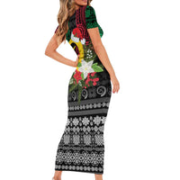 Vanuatu Pig's Tusk Meri Krismas! Family Matching Short Sleeve Bodycon Dress and Hawaiian Shirt Vanuatuan Ancient Art Spirit LT9 - Polynesian Pride
