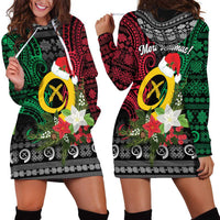 Vanuatu Pig's Tusk Meri Krismas! Hoodie Dress Vanuatuan Ancient Art Spirit LT9 - Polynesian Pride
