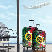 Vanuatu Pig's Tusk Meri Krismas! Luggage Cover Vanuatuan Ancient Art Spirit - Polynesian Pride