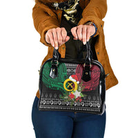 Vanuatu Pig's Tusk Meri Krismas! Shoulder Handbag Vanuatuan Ancient Art Spirit - Polynesian Pride