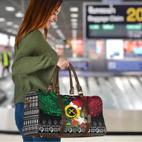 Vanuatu Pig's Tusk Meri Krismas! Travel Bag Vanuatuan Ancient Art Spirit - Polynesian Pride