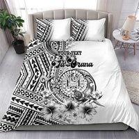 Ia Orana Tahiti Personalised Bedding Set French Polynesia Hook Tattoo Special White Color LT9