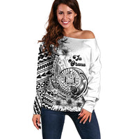 Ia Orana Tahiti Personalised Off Shoulder Sweater French Polynesia Hook Tattoo Special White Color LT9