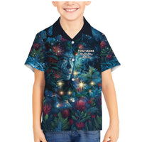 New Zealand Matariki Pohutukawa Family Matching Mermaid Dress and Hawaiian Shirt Te Mauri te Ora LT9 Son's Shirt Art - Polynesian Pride