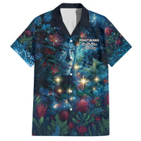 New Zealand Matariki Pohutukawa Family Matching Off The Shoulder Long Sleeve Dress and Hawaiian Shirt Te Mauri te Ora LT9 Dad's Shirt - Short Sleeve Art - Polynesian Pride