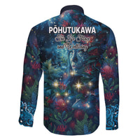 New Zealand Matariki Pohutukawa Family Matching Off Shoulder Maxi Dress and Hawaiian Shirt Te Mauri te Ora LT9 - Polynesian Pride