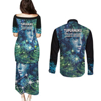 New Zealand Matariki Tupuanuku Couples Matching Puletasi and Long Sleeve Button Shirt Te W o te Hauhake LT9 - Polynesian Pride