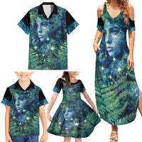 New Zealand Matariki Tupuanuku Family Matching Summer Maxi Dress and Hawaiian Shirt Te W o te Hauhake LT9 - Polynesian Pride