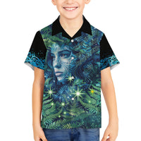 New Zealand Matariki Tupuanuku Family Matching Tank Maxi Dress and Hawaiian Shirt Te W o te Hauhake LT9 Son's Shirt Art - Polynesian Pride