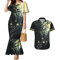 New Zealand Matariki Tupuarangi Couples Matching Mermaid Dress and Hawaiian Shirt Ng Kai o te Rangi LT9 Art - Polynesian Pride
