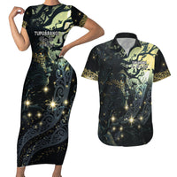 New Zealand Matariki Tupuarangi Couples Matching Short Sleeve Bodycon Dress and Hawaiian Shirt Ng Kai o te Rangi LT9 Art - Polynesian Pride
