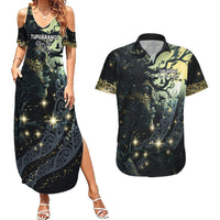 New Zealand Matariki Tupuarangi Couples Matching Summer Maxi Dress and Hawaiian Shirt Ng Kai o te Rangi LT9 Art - Polynesian Pride
