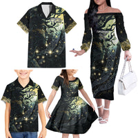 New Zealand Matariki Tupuarangi Family Matching Off The Shoulder Long Sleeve Dress and Hawaiian Shirt Ng Kai o te Rangi LT9 - Polynesian Pride