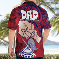Dads Day American Samoa Hawaiian Shirt Dad Ou Te Alofa Ia Te Oe Tama - Polynesian Flowers Tribal LT9 - Polynesian Pride