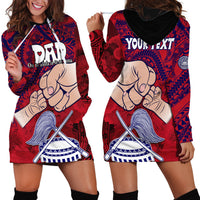 Personalised Dads Day American Samoa Hoodie Dress Dad Ou Te Alofa Ia Te Oe Tama - Polynesian Flowers Tribal LT9 - Polynesian Pride