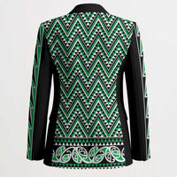 New Zealand Maori Niho Taniwha Blazer Kakariki Mangopare and Puhoro Pattern LT9 - Polynesian Pride