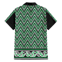New Zealand Maori Niho Taniwha Family Matching Tank Maxi Dress and Hawaiian Shirt Kakariki Mangopare and Puhoro Pattern LT9 - Polynesian Pride