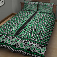 New Zealand Maori Niho Taniwha Quilt Bed Set Kakariki Mangopare and Puhoro Pattern LT9 - Polynesian Pride
