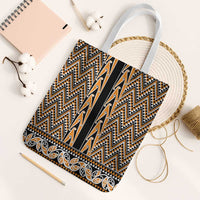 New Zealand Maori Niho Taniwha Tote Bag Karaka Mangopare and Puhoro Pattern - Polynesian Pride