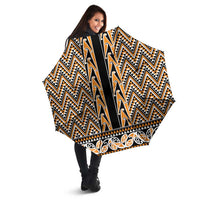 New Zealand Maori Niho Taniwha Umbrella Karaka Mangopare and Puhoro Pattern LT9 - Polynesian Pride