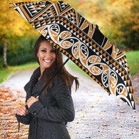 New Zealand Maori Niho Taniwha Umbrella Karaka Mangopare and Puhoro Pattern LT9 - Polynesian Pride