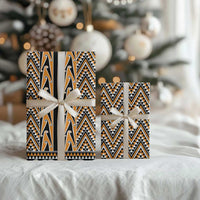 New Zealand Maori Niho Taniwha Wrapping Paper Karaka Mangopare and Puhoro Pattern - Polynesian Pride