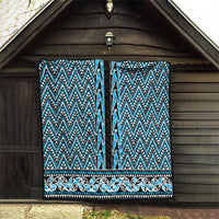 New Zealand Maori Niho Taniwha Quilt Kikorangi Mangopare and Puhoro Pattern