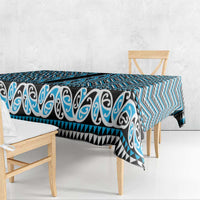 New Zealand Maori Niho Taniwha Tablecloth Kikorangi Mangopare and Puhoro Pattern LT9 - Polynesian Pride