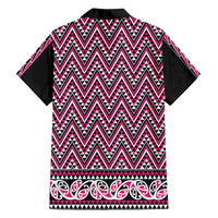 New Zealand Maori Niho Taniwha Family Matching Off The Shoulder Long Sleeve Dress and Hawaiian Shirt Mawhero Mangopare and Puhoro Pattern LT9 - Polynesian Pride
