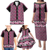 New Zealand Maori Niho Taniwha Family Matching Puletasi and Hawaiian Shirt Mawhero Mangopare and Puhoro Pattern LT9 - Polynesian Pride
