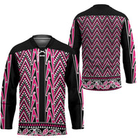 New Zealand Maori Niho Taniwha Hockey Jersey Mawhero Mangopare and Puhoro Pattern - Polynesian Pride