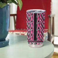 New Zealand Maori Niho Taniwha Tumbler Cup Mawhero Mangopare and Puhoro Pattern