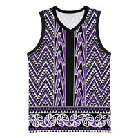 New Zealand Maori Niho Taniwha Basketball Jersey Waiporopo Mangopare and Puhoro Pattern - Polynesian Pride