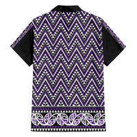 New Zealand Maori Niho Taniwha Family Matching Off The Shoulder Long Sleeve Dress and Hawaiian Shirt Waiporopo Mangopare and Puhoro Pattern LT9 - Polynesian Pride