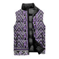 New Zealand Maori Niho Taniwha Sleeveless Puffer Jacket Waiporopo Mangopare and Puhoro Pattern - Polynesian Pride