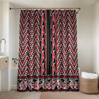 New Zealand Maori Niho Taniwha Bathroom Set Whero Mangopare and Puhoro Pattern - Polynesian Pride